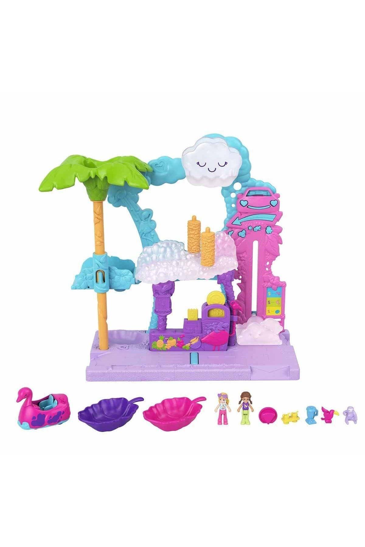 Polly Pocket Flamingo Araba Su Eğlencesi HHJ05-Oyuncak Bebekler