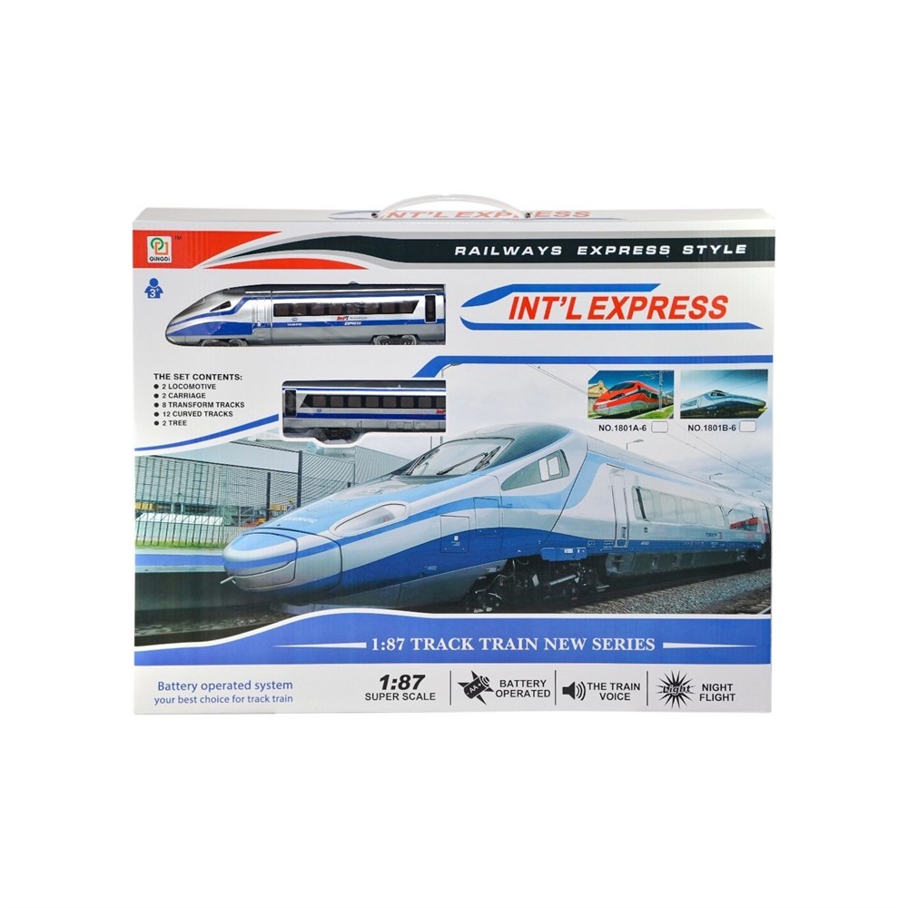 Sesli ve Işıklı Tren Oyun Seti 26 Parça-Oyuncak Arabalar ve Kamyonlar