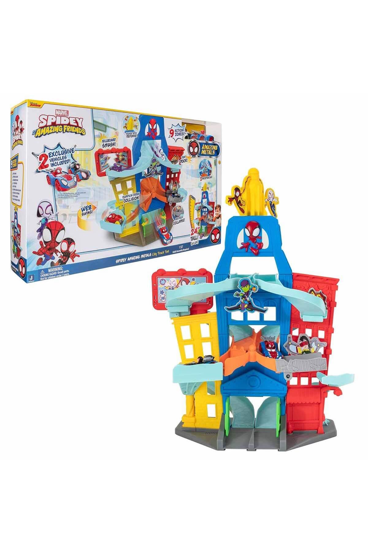 Spidey Die Cast Araba Oyun Seti 61 cm PDY17000-Araba Garaj ve Setleri