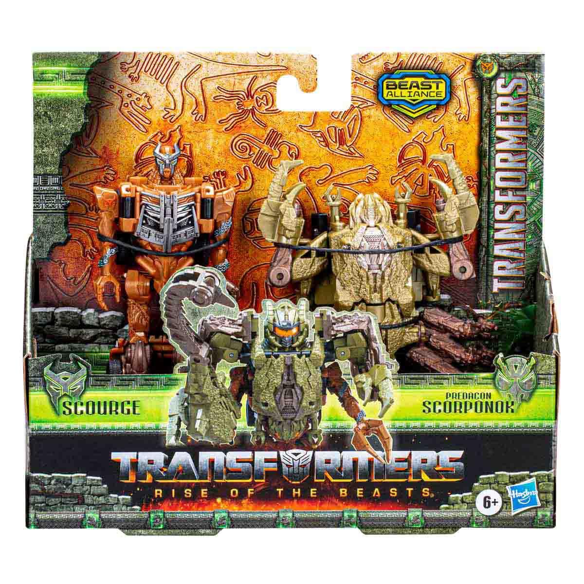Transformers Rise of The Beast 2'li Figür Seti F3898 - Scourge Ve Predacon Scorponok-Karakter Figürleri