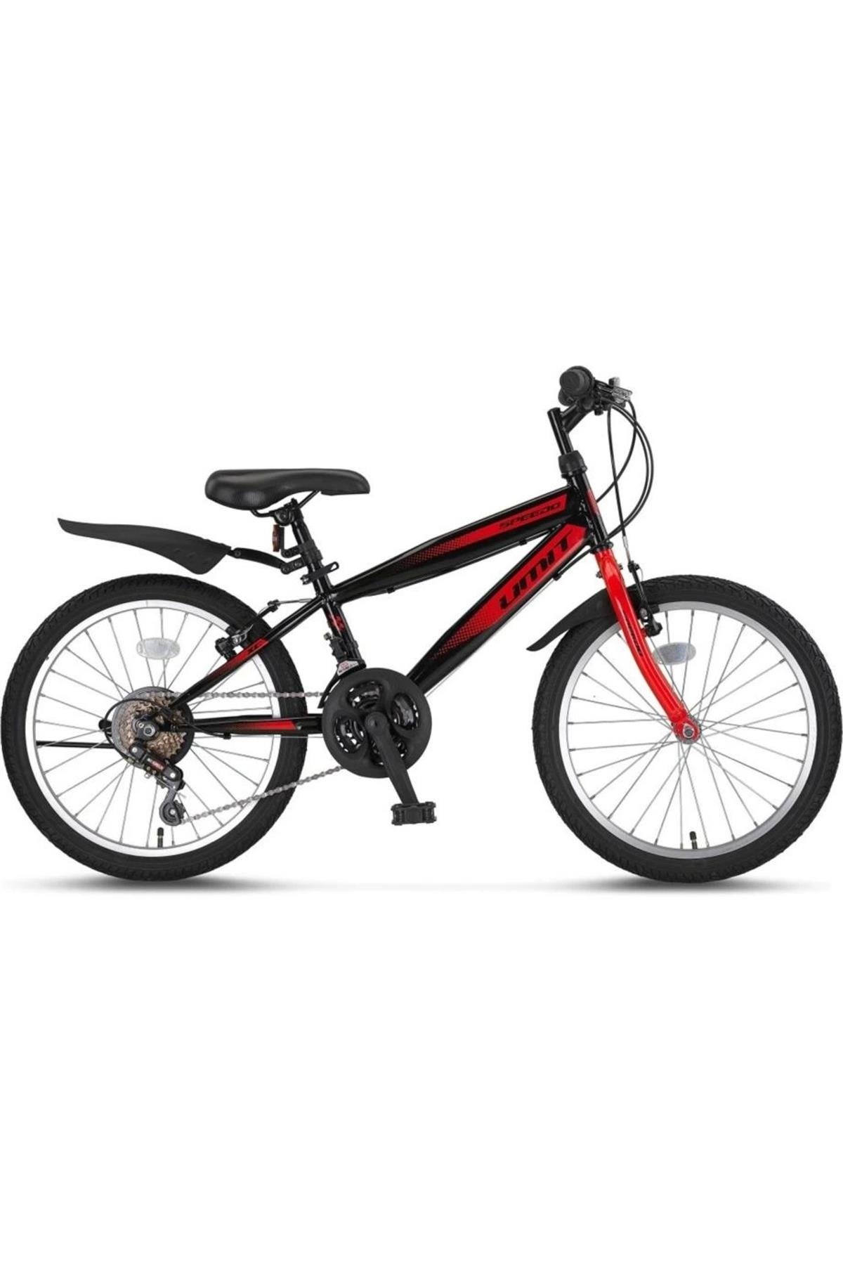 ÜMİT 2067 SPEEDO ERKEK ÇOCUK BİSİKLETİ V 20 JANT 18 VİTES SİYAH KIRMIZI-Bisiklet