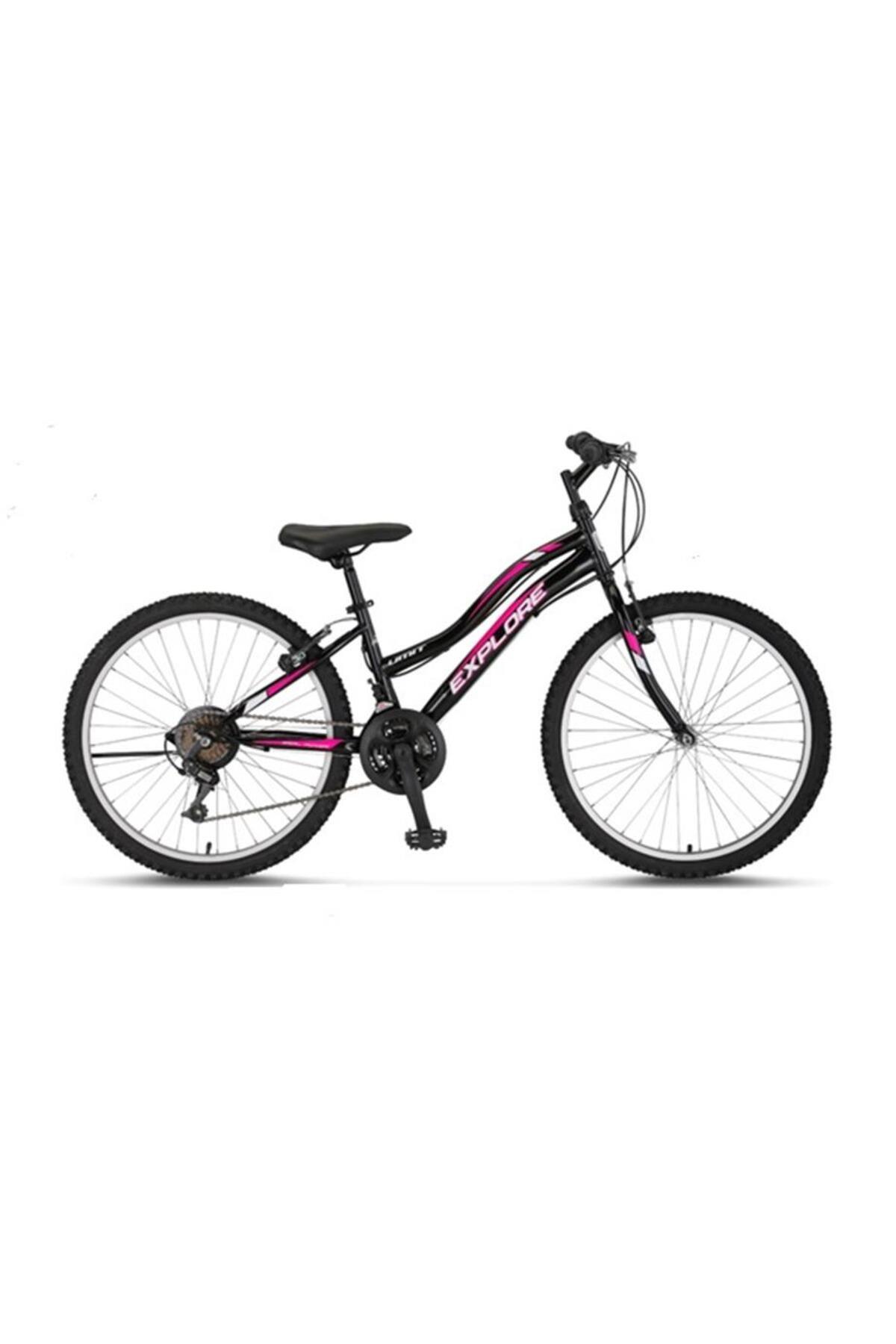 ÜMİT 2434 EXPLORER KADIN DAĞ BİSİKLETİ V 24 JANT 21 VİTES SİYAH PEMBE-Bisiklet