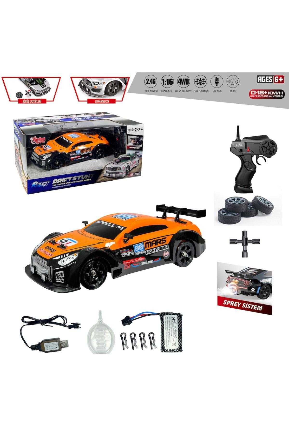 Uzaktan Kumandalı 1:16 4x4 WD Nissan Gtr Skyline Buhar Çıkartan Drift Araba-Uzaktan Kumandalı Araçlar