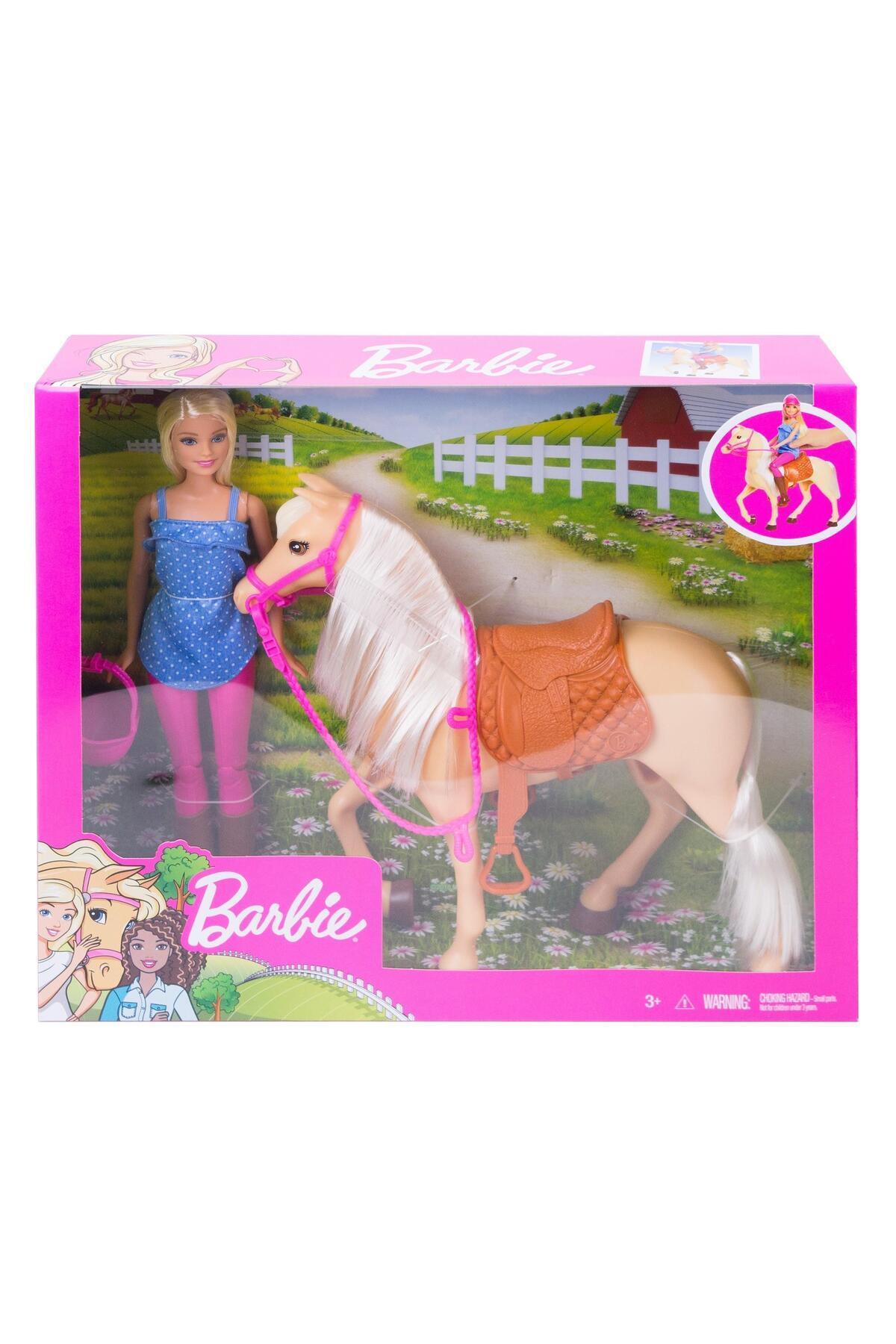 ve Güzel Atı Oyun SetiBarbie ve Güzel Atı Oyun Seti, Sarışın Bebekli FXH13FXH13-Oyuncak Bebekler