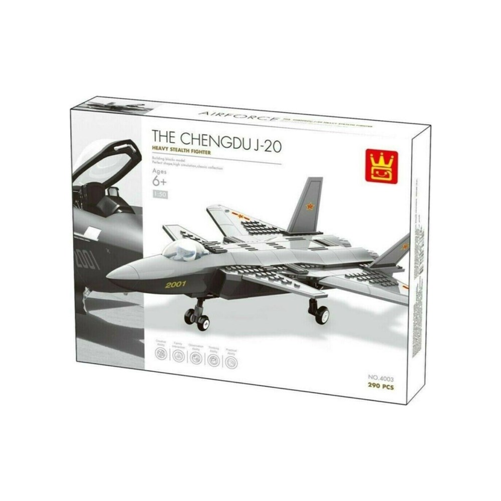 Wange LEGO 290 Parça J20 Firefang Stealth Fighter - Savaş Uçağı-Oyuncak Arabalar ve Kamyonlar