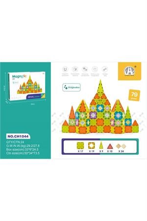 03-CH1044 5,5 CM MANYETİK BLOKLAR 79 PCS-Eğitici Oyuncak