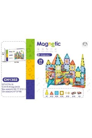 03-CH1302 5,5 CM MANYETİK BLOKLAR 77 PCS-Eğitici Oyuncak