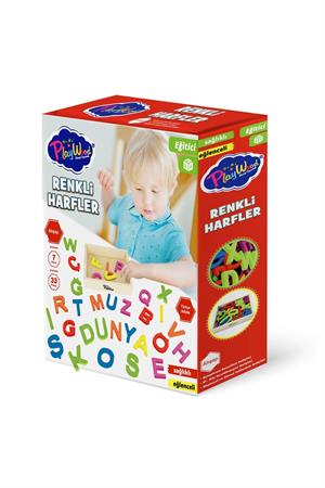 Ahşap 7 Renk 33 Parça Renkli Harfler Eğitici Oyuncak Seti Ony-402-Eğitici Oyuncak