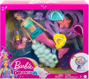 Barbie Dreamtopia Deniz Kızı Bebek ve Çocuk Oyun Alanı HLC30-Oyuncak Bebekler