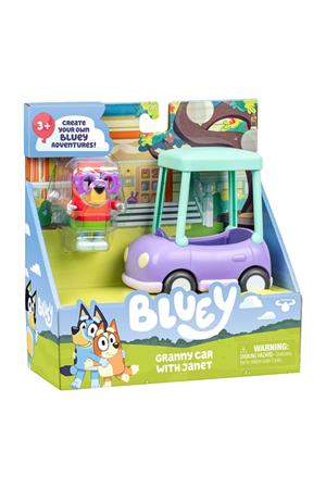 Bluey Büyükannenin Arabası ve Janet Figürü 18924-Karakter Figürleri