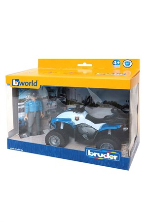 Bruder Atv Polis Aracı Polis Memuru BR63010-Maket Araçlar