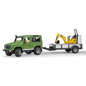 Bruder Land Rover Arazi Aracı Ve Jcb Mini Kazıcı BR02593-Maket Araçlar