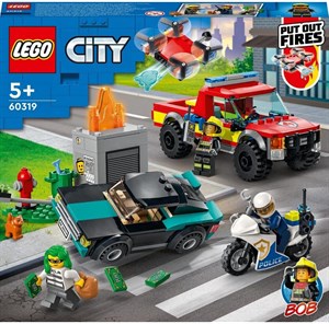 LEGO City İtfaiye Kurtarma Operasyonu ve Polis Takibi 60319-Lego
