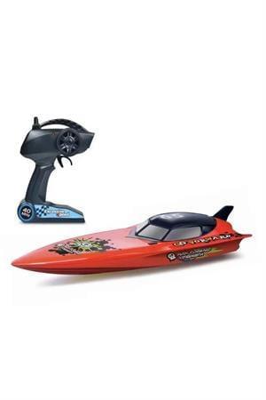 Motorlu USB Şarjlı Uzaktan Kumandalı Yarış Teknesi 74 cm - Kırmızı-Uzaktan Kumandalı Araçlar