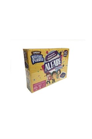 Playwood Eğitici Ahşap Alfabe - Puzzle 60 Parça Eğitici Oyuncak-Eğitici Oyuncak