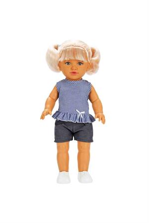 Tina Casual Bebek 45 cm - Mavi Tişörtlü-Oyuncak Bebekler