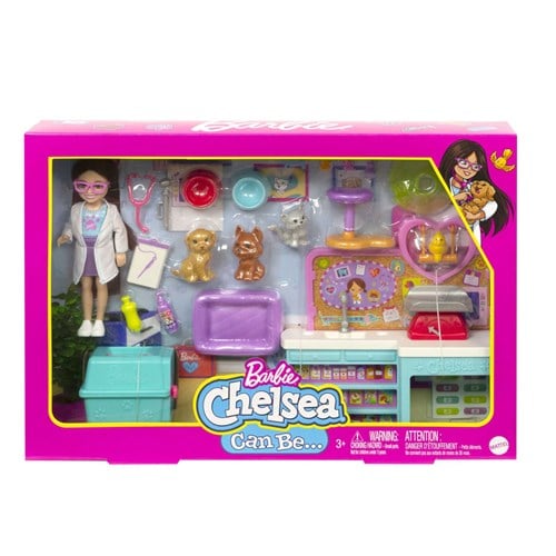Barbie Chelsea Meslekleri Öğreniyor Veteriner Oyun Seti HGT12-Oyuncak Bebekler