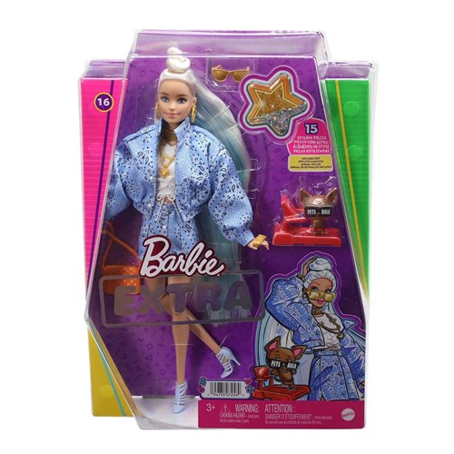 Barbie Extra Mavi Takımlı Bebek HHN08-Oyuncak Bebekler