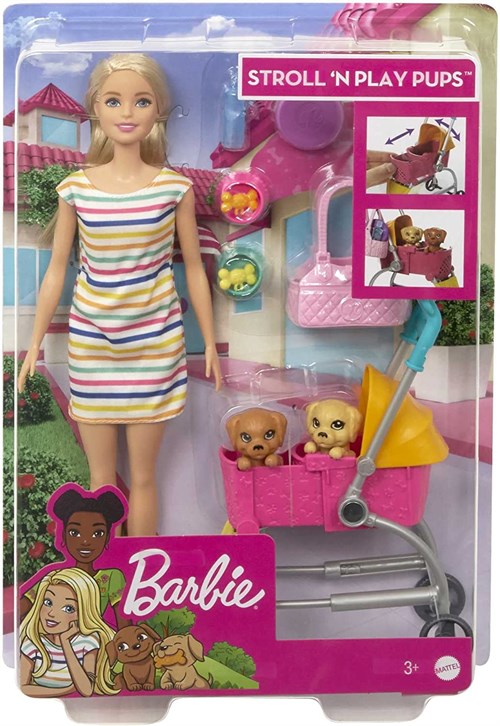 Barbie ve Köpekleri Geziyor Oyun Seti GHV92-Oyuncak Bebekler