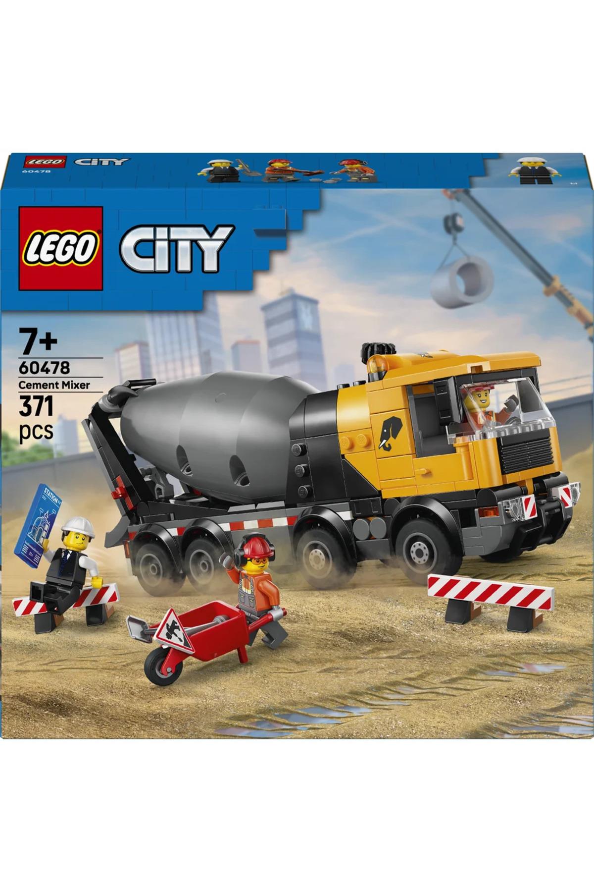 ® City Beton Mikseri 60478 - 7+ Yaratıcı Oyuncak Yapım Seti (371 Parça)-Lego