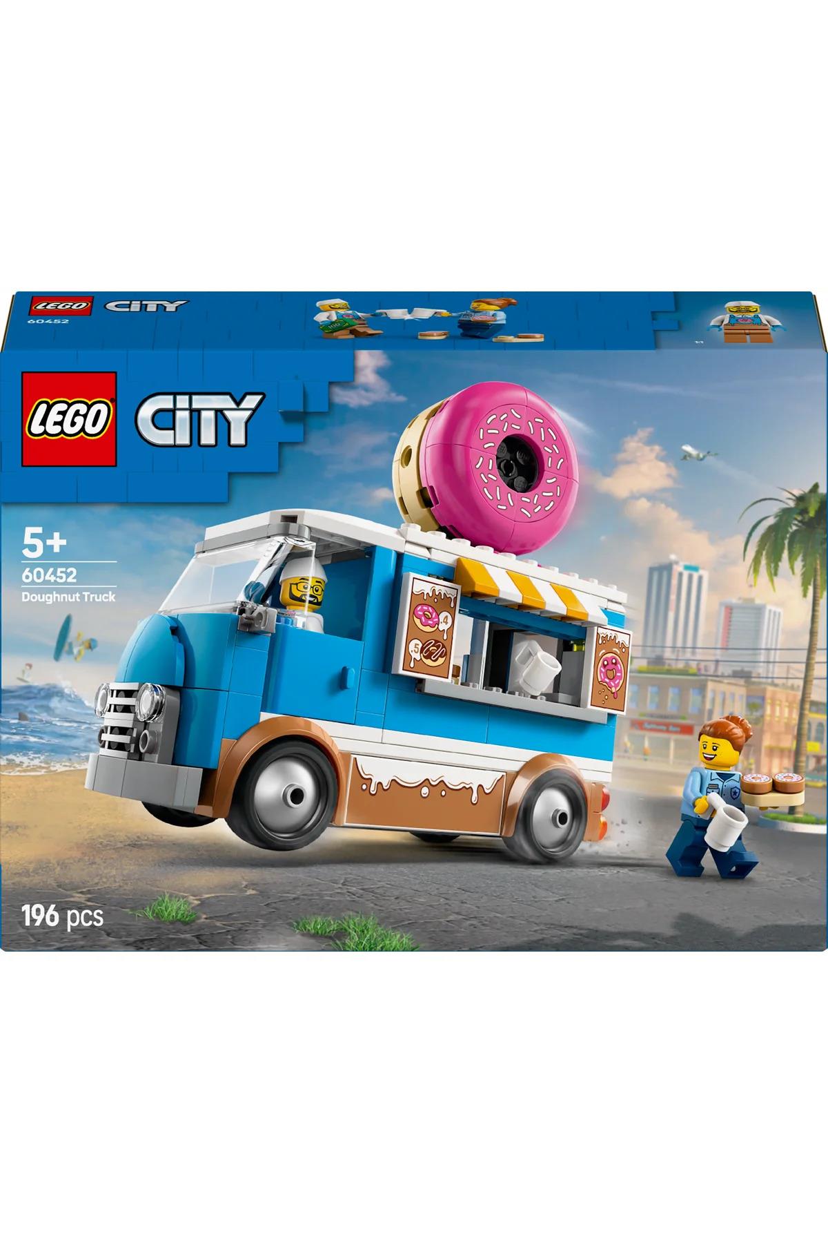 ® City Donut Kamyonu 60452 - 5+ Çocuklar için Yaratıcı Oyuncak Yapım Seti (196P)-Lego