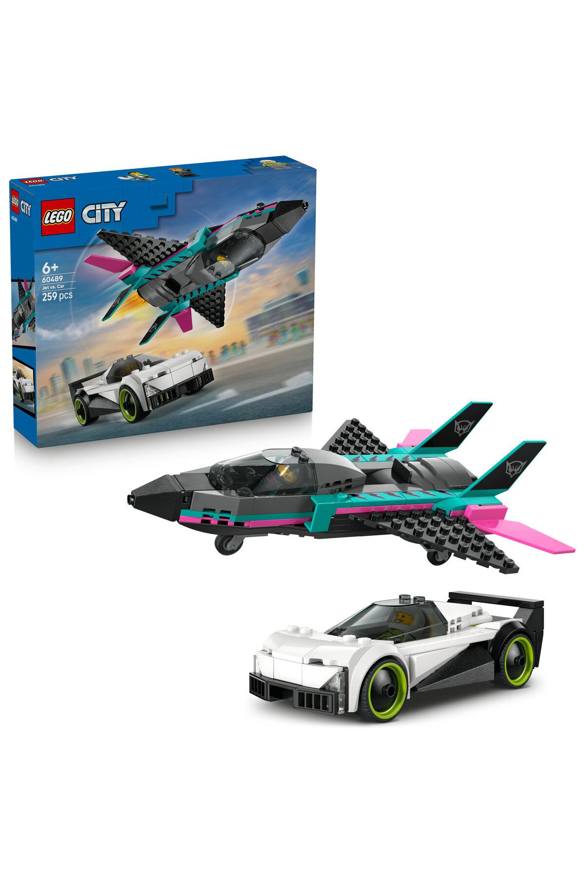 ® City Jet, Arabaya Karşı 60489 - 6+ Yaratıcı Oyuncak Yapım Seti (259 Parça)-Lego