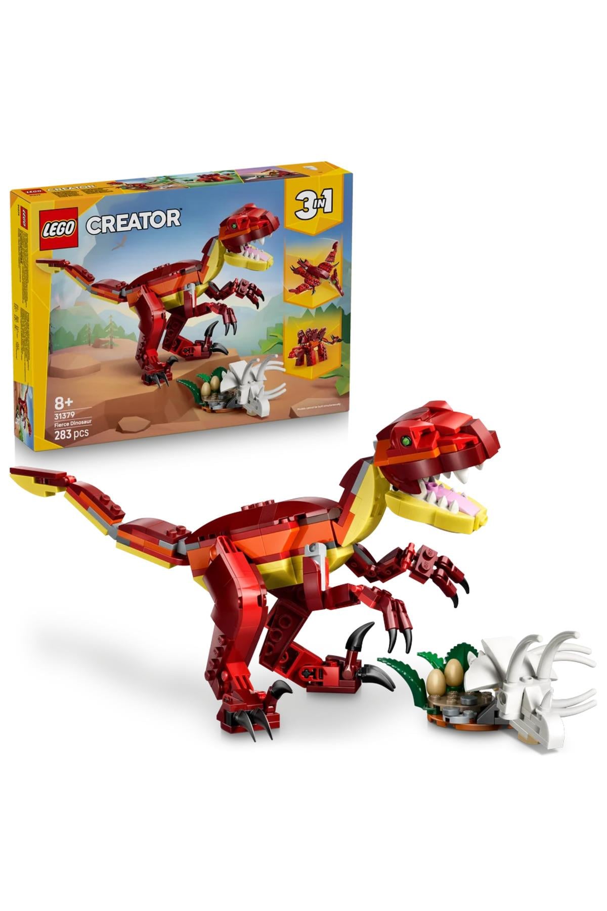 ® Creator 3’ü 1 Arada Vahşi Dinozor 31379 – 8+ Yaratıcı Oyuncak Yapım Seti (283 Parça)-Lego