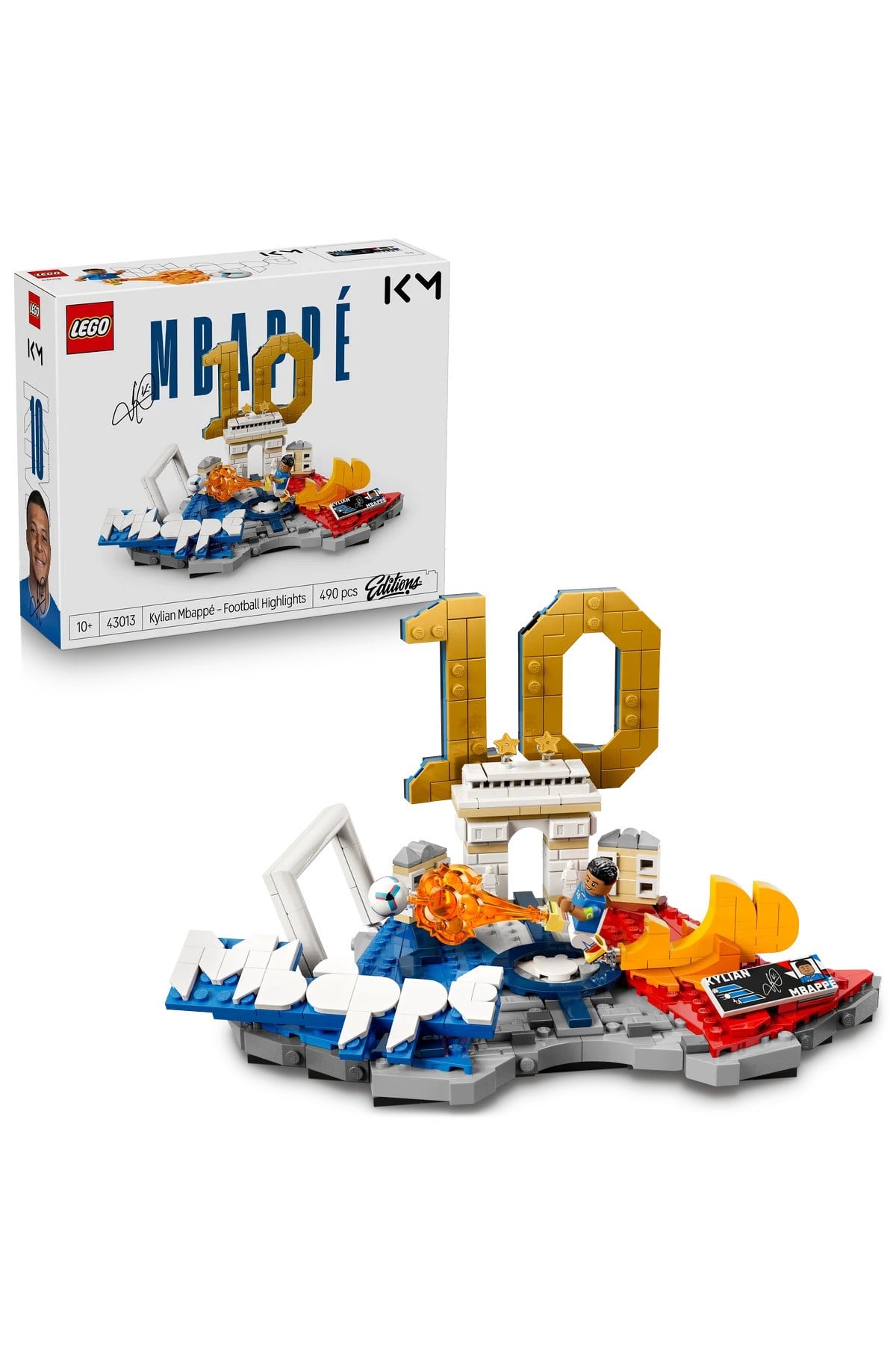 ® Editions Kylian Mbappé – Unutulmaz Futbol Anları 43013 - 10+ için Oyuncak Yapım Seti (490P)-Lego