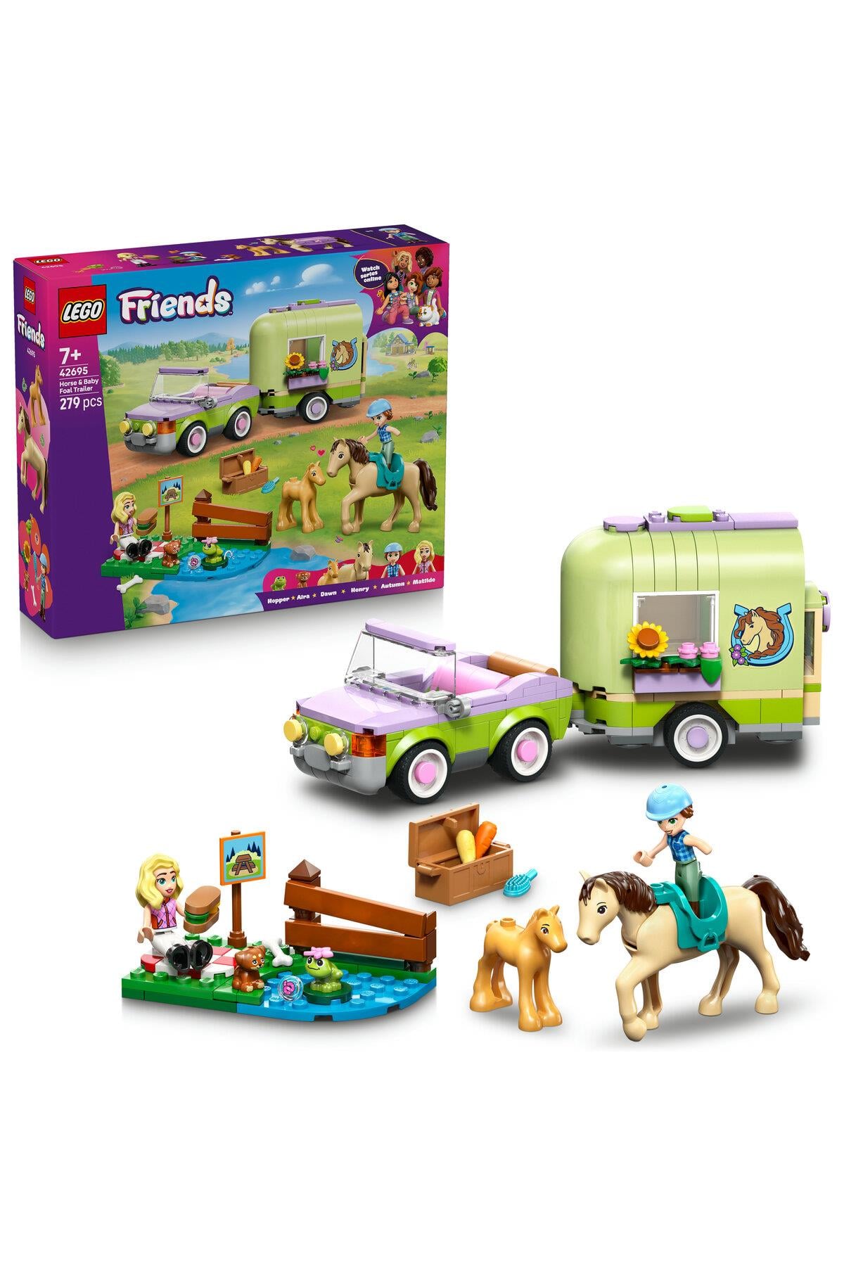 ® Friends At ve Tay Römorku 42695 – 7+ Yaratıcı Oyuncak Yapım Seti (279 Parça)-Lego