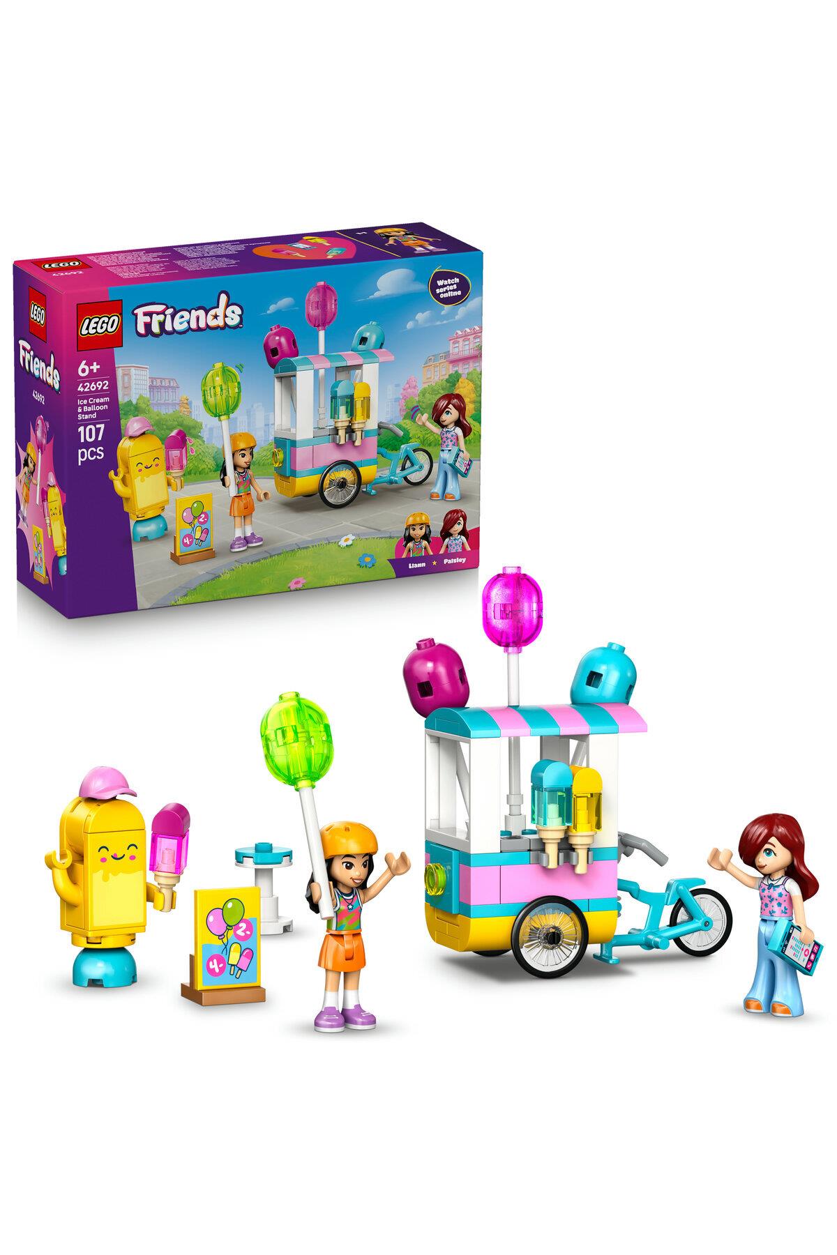 ® Friends Dondurma ve Balon Standı 42692 – 6+ Yaratıcı Oyuncak Yapım Seti (107 Parça)-Lego