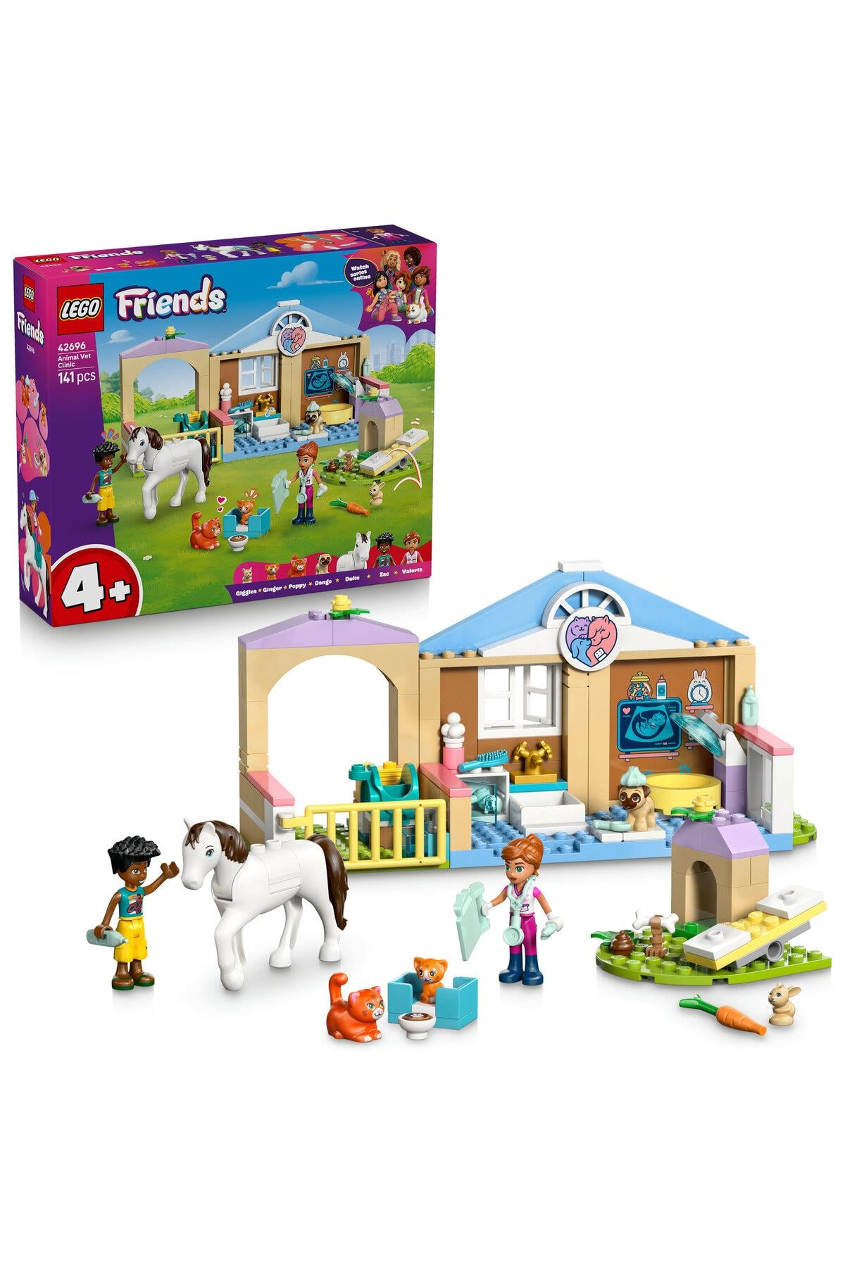 ® Friends Veteriner Kliniği 42696 – 4+ Yaratıcı Oyuncak Yapım Seti (141 Parça)-Lego