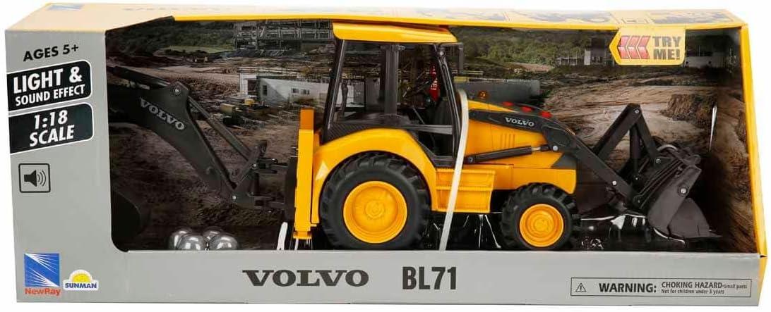 1:18 Volvo BL71 Sesli ve Işıklı Kazıcı - Yükleyici Model Araç-Erkek Oyuncakları