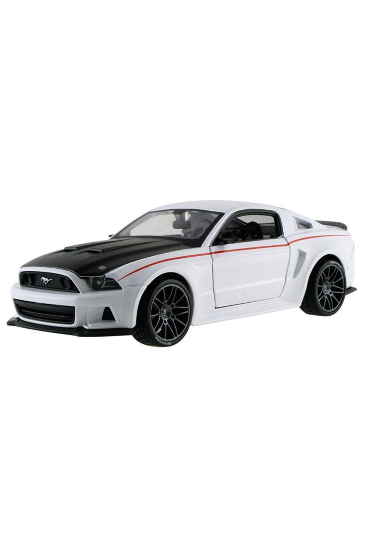 1/24 2014 Ford Mustang Street Racer Model Araba Beyaz-Maket Araçlar