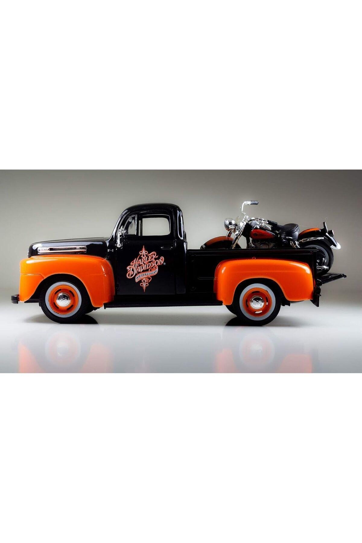 1:25 1948 Ford F-1 Pickup 1958 FLH Duo Glide-Maket Araçlar