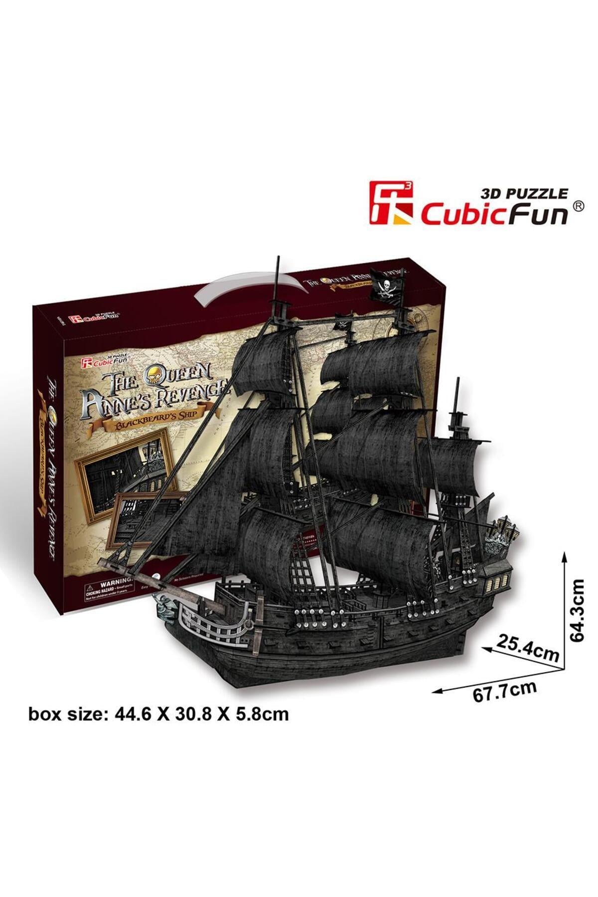 3d 308 Parça Puzzle The Queen Anne’s Revenge Gemi-Eğitici Oyuncak