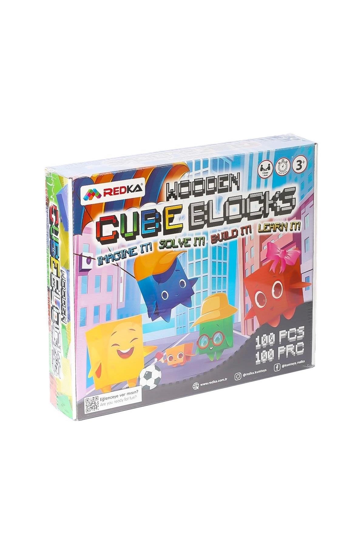 5642 Wooden Cubes Blocks -Redka-Kutu Oyunları