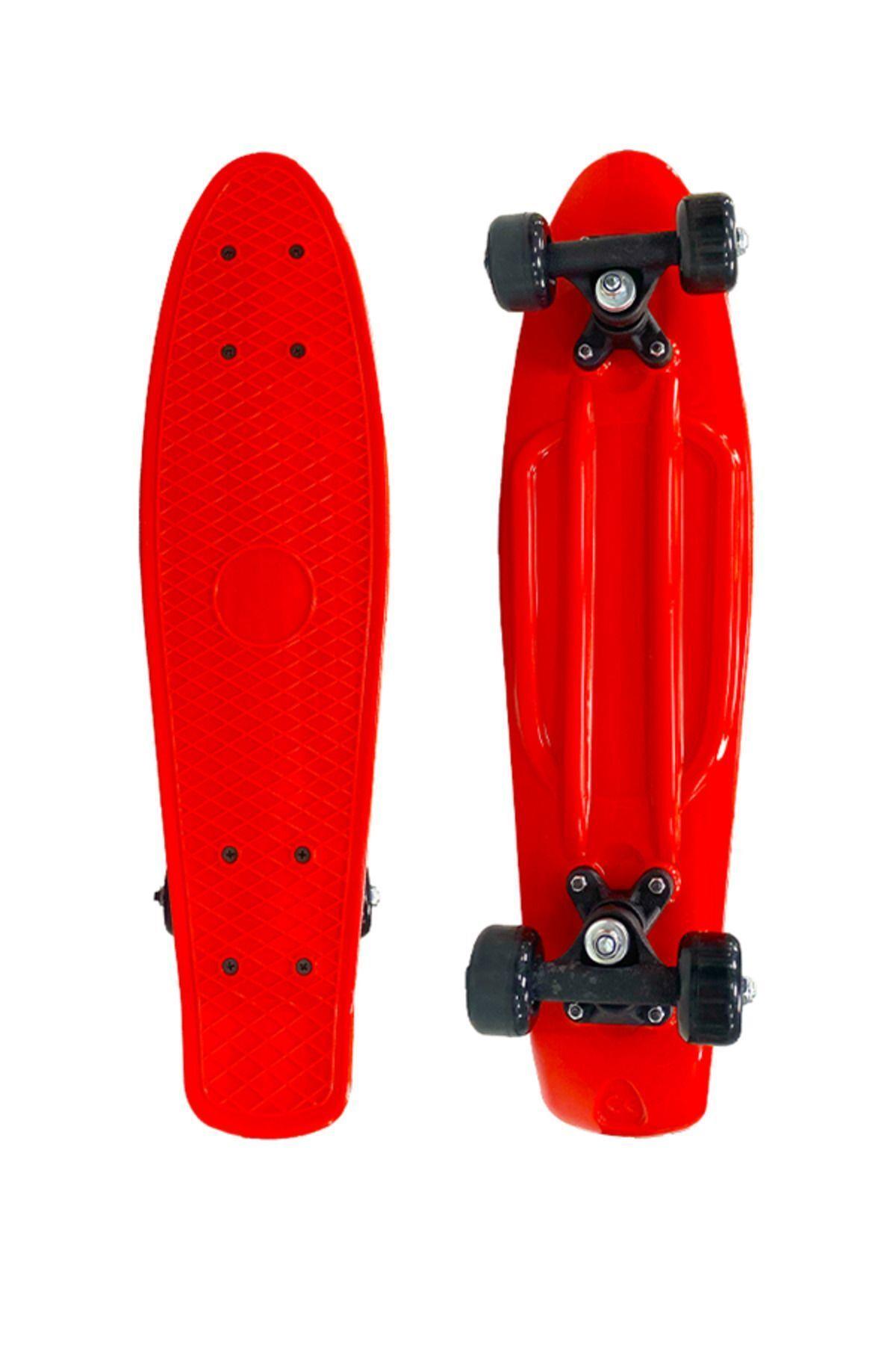 56cm Silikon Tekerlekli Kaykay - Kırmızı-Spor