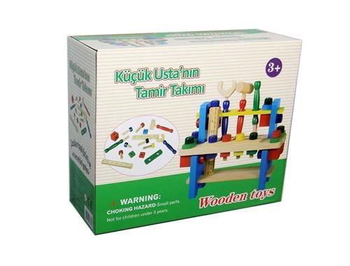 Ahşap Küçük Ustanın Tamir Seti-İlk Yaş Ahşap Oyuncaklar