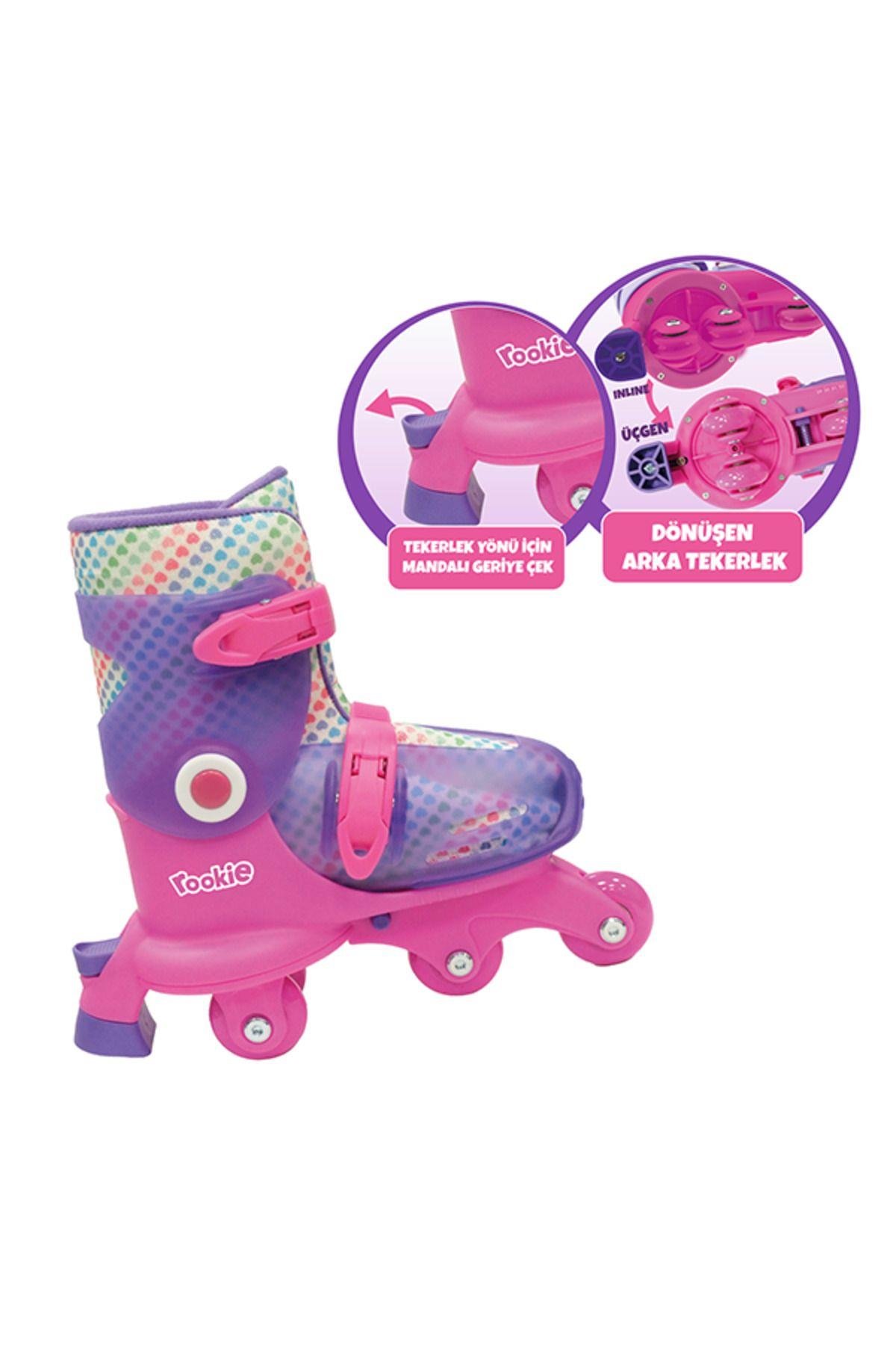 Ayarlanabilir Dönüşen Tekerlekli 2 In 1 Twisty Paten - Mor-Spor