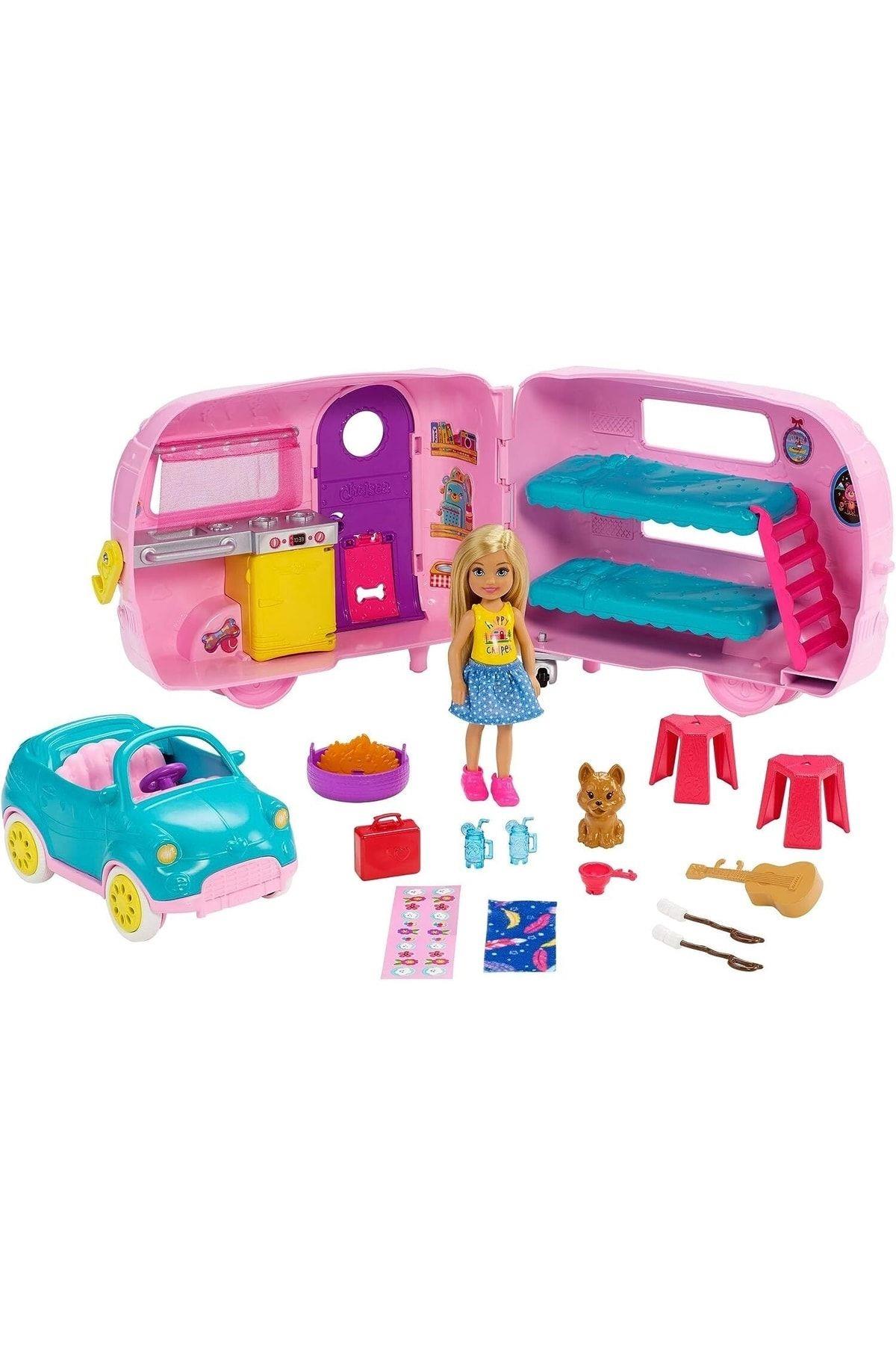 Barbie Club Chelsea Karavanı Oyun Seti, Chelsea'nin Yavru Köpeği Ve Aksesuarlar Fxg90-Oyuncak Bebekler