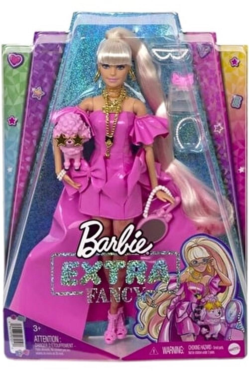 BARBIE EXTRA FANCY PEMBE KOSTUMLU BEBEK MATE-HHN12-Oyuncak Bebekler