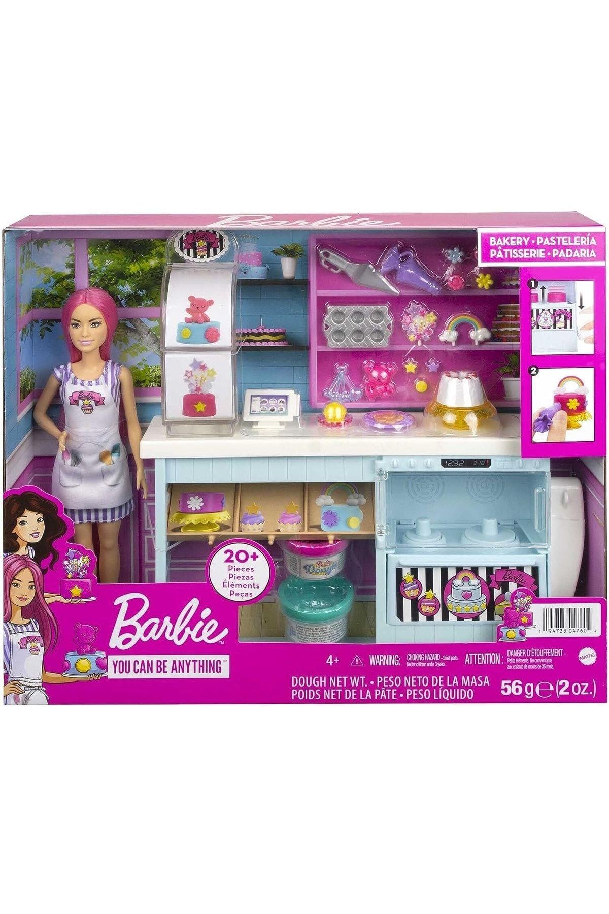 Barbie Oyuncak Pasta Dükkanı Oyun Seti-Oyuncak Bebekler