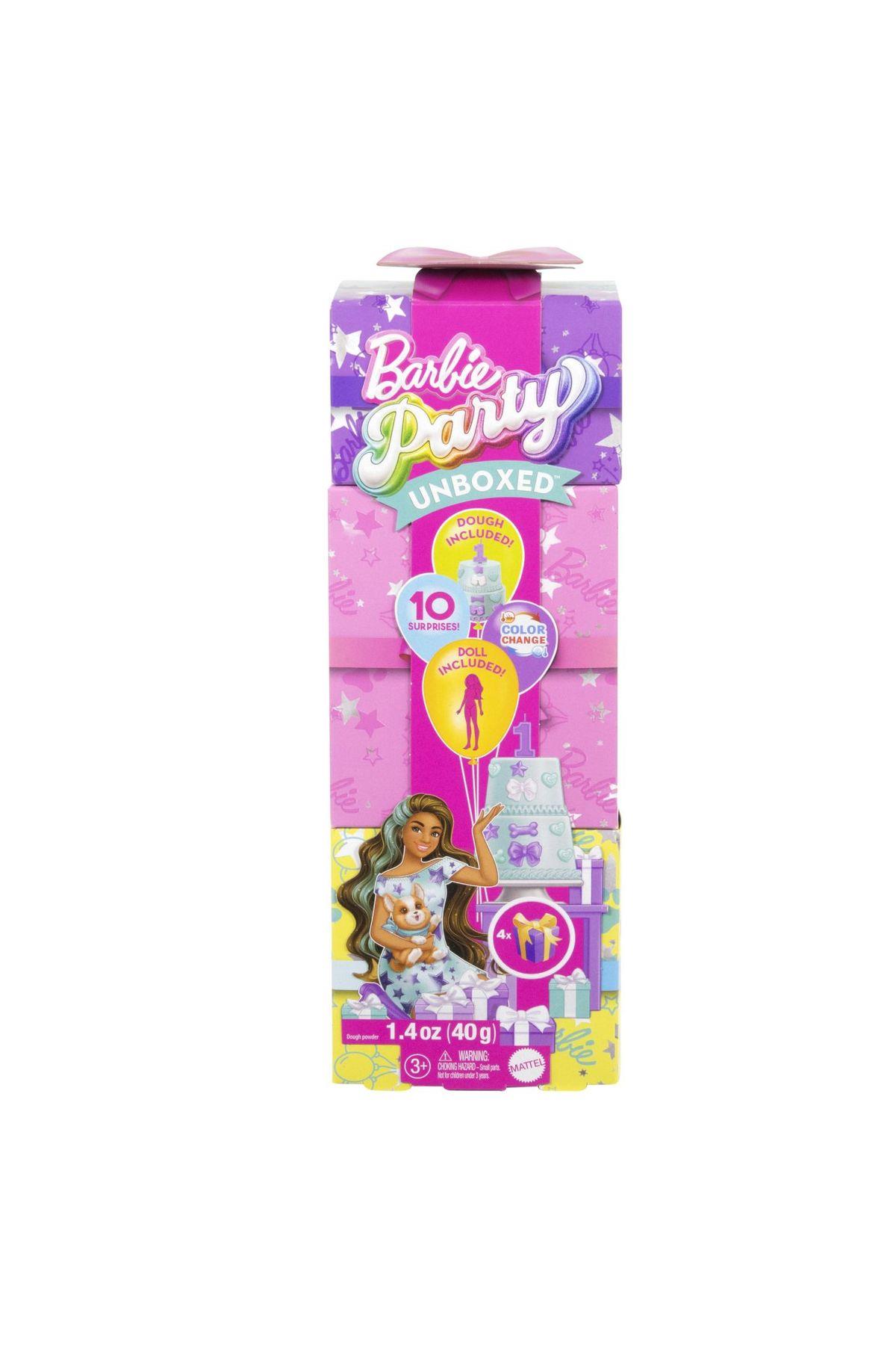 Barbie Parti Paketi™ Köpeğimin Doğum Günü Serisi - Mavi Elbiseli Bebek ve Aksesuarlar-Oyuncak Bebekler