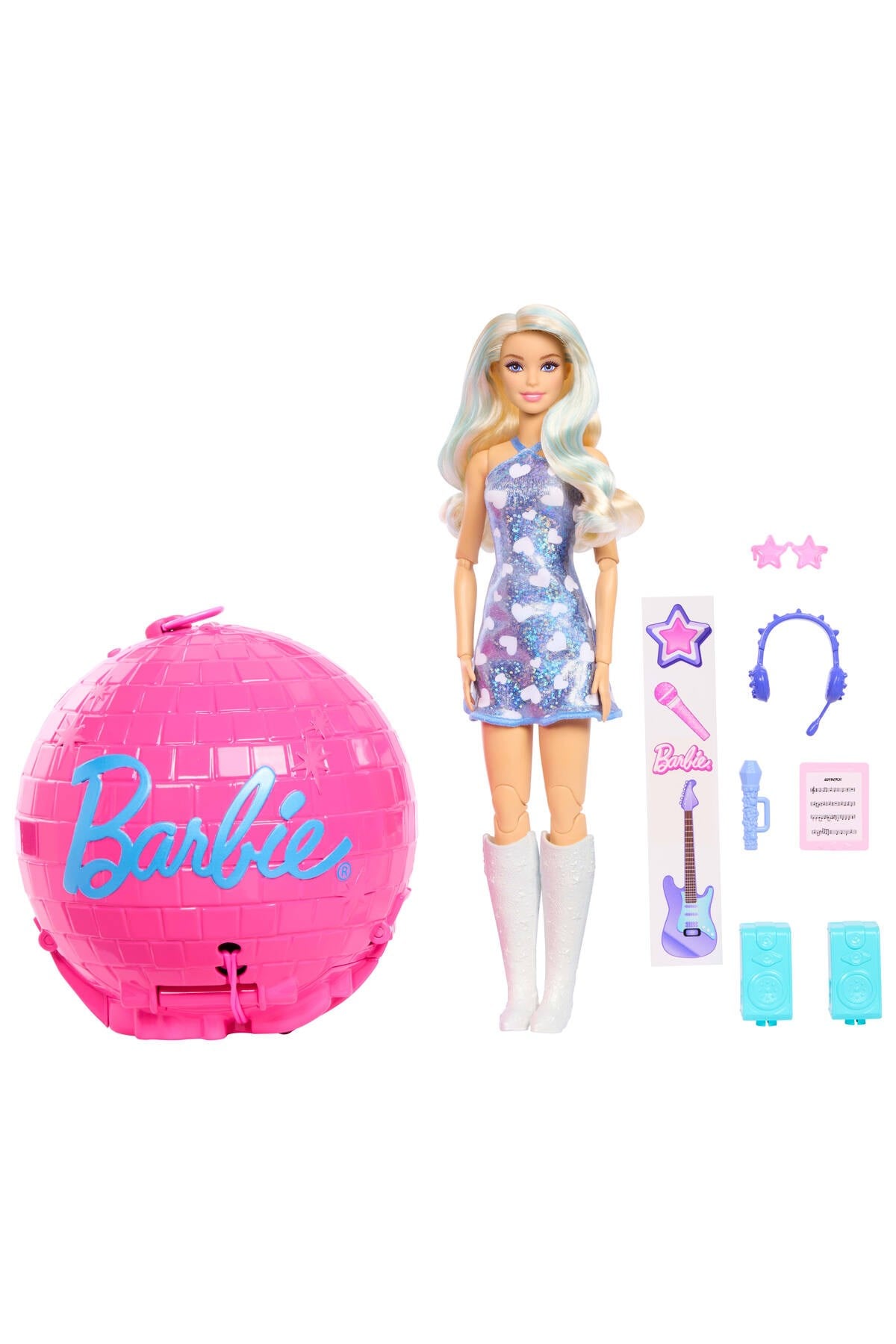 Barbie Team Barbie Roll & Reveal Pop Yıldızı Bebek ve Aksesuarları Jmk19-Oyuncak Bebekler