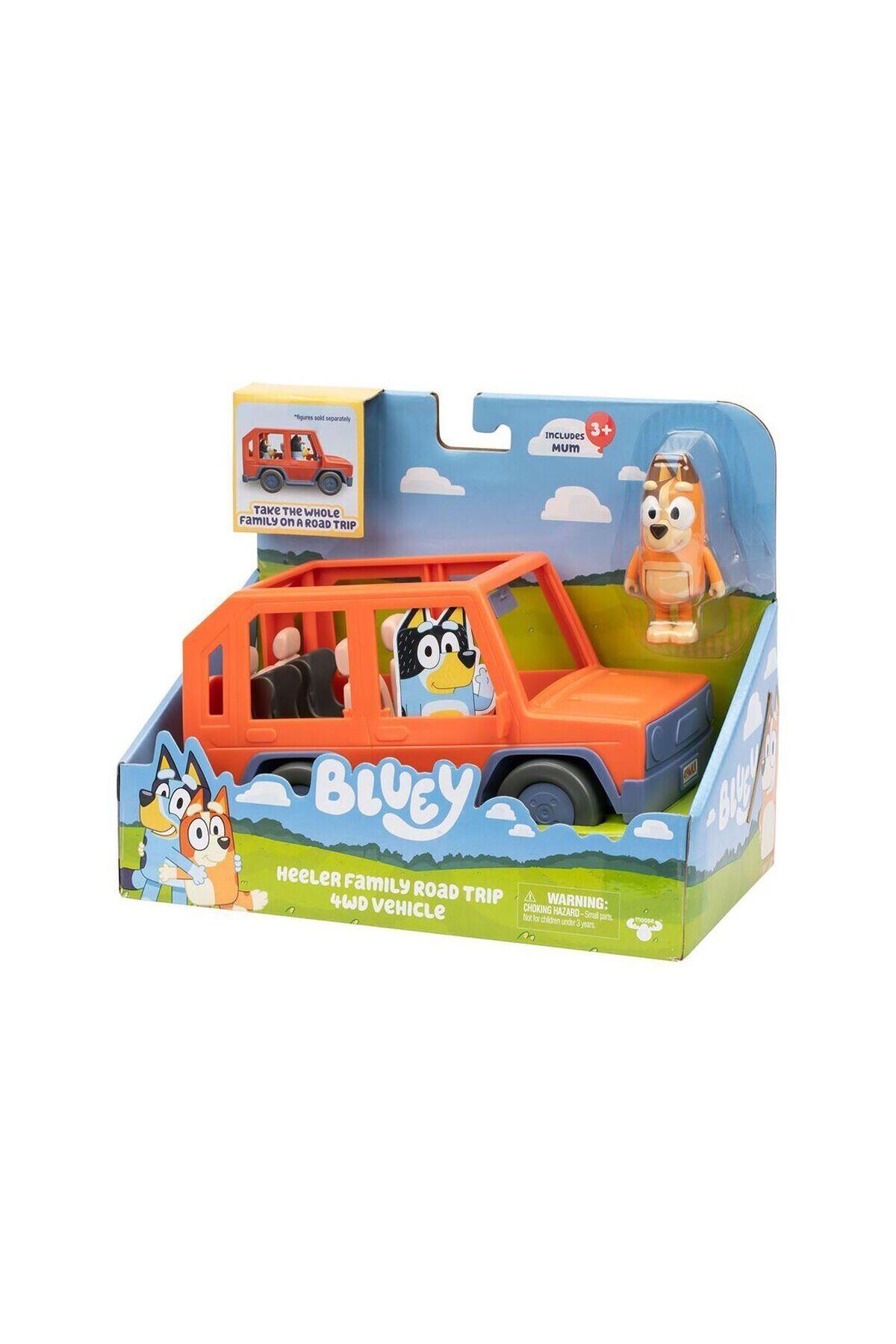 BLUEY 17661 Bluey 4x4 Büyük Araç ve Chilli Figür Set-Eğitici Oyuncak