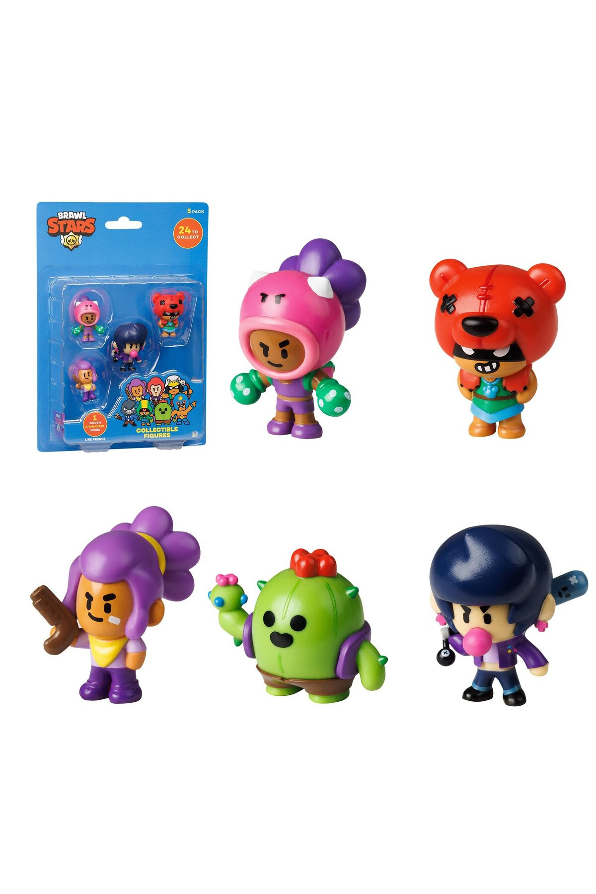 Brawl Stars 5 li Figür Seti BRW2040 81186 Model 1-Karakter Figürleri