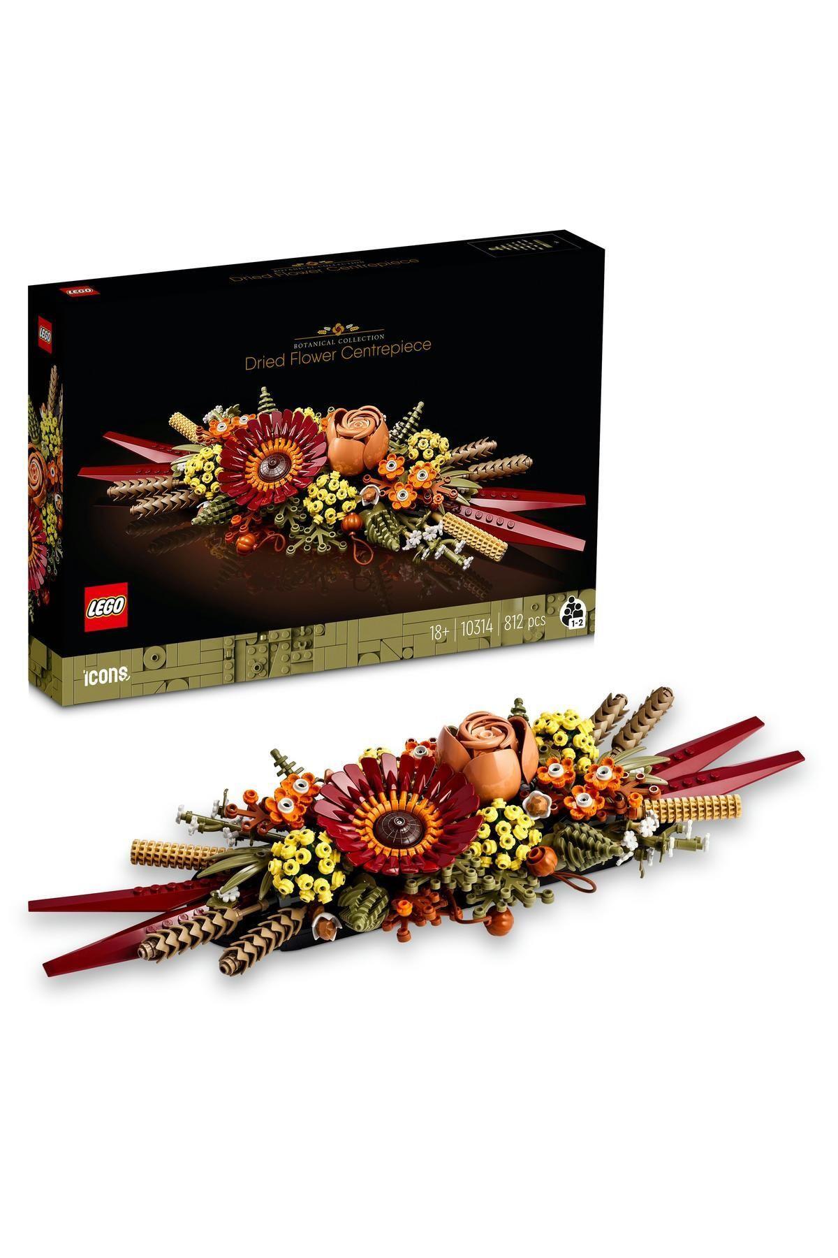 brkx ICONS Kuru Çiçek Aranjmanı 10314 - Yetişkinler İçin Koleksiyonluk Yapım Seti (812 Parça-Lego