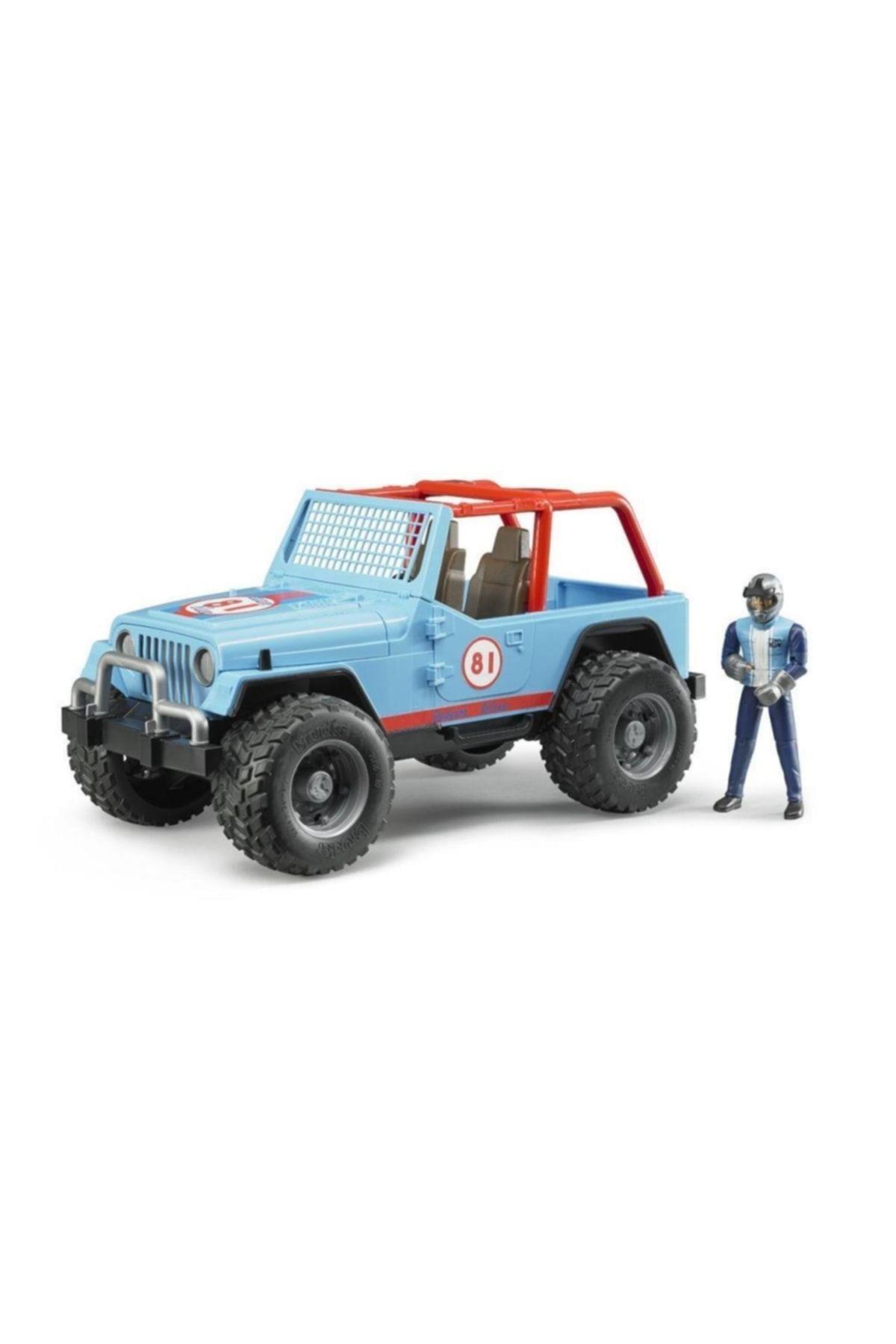 Bruder Jeep Cross Safari Aracı Kasklı Pilotu Mavi Br02541-Oyuncak Arabalar ve Kamyonlar
