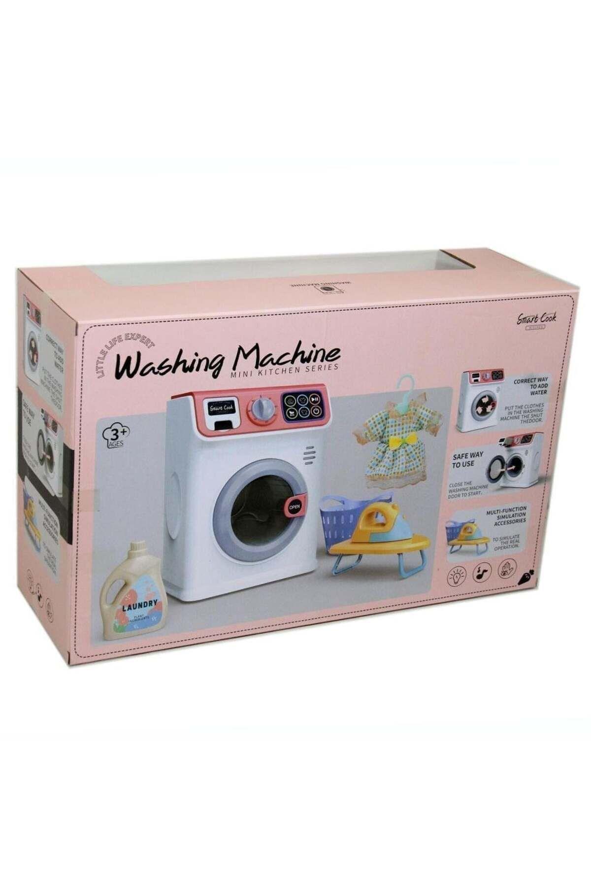 CanEm Pilli Dokunmatik Çamaşır Makine Seti LD-667B-Kız Rol Oyuncakları