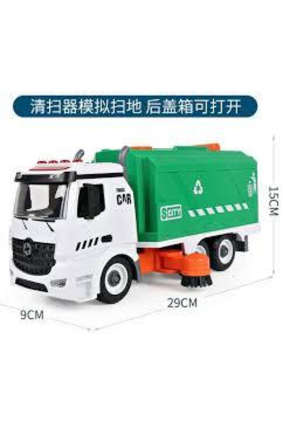 Ceren Kırtasiye Kutulu Sesli Işıklı Çöp Kamyonu Geri Dönüşüm Aracı Sök-tak Yeşil - Beyaz-Oyuncak Arabalar ve Kamyonlar